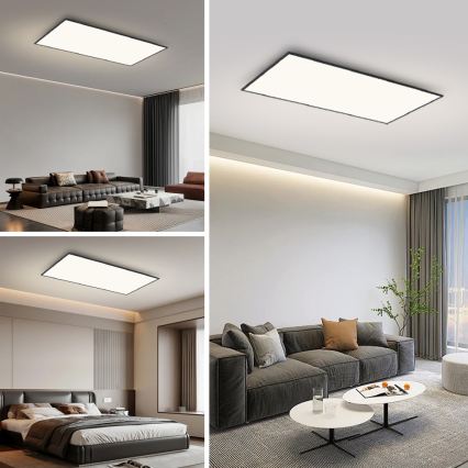 Brilagi - LED Ceiling Light SLIMFRAME LED/80W/230V 120x60 cm 3000/4000/6000K black
