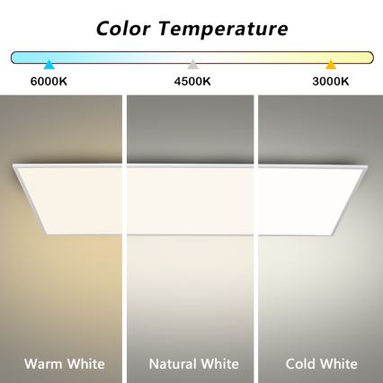 Brilagi - SLIMFRAME 80W LED Ceiling Panel 230V 120x60 cm 3000/4000/6000K White