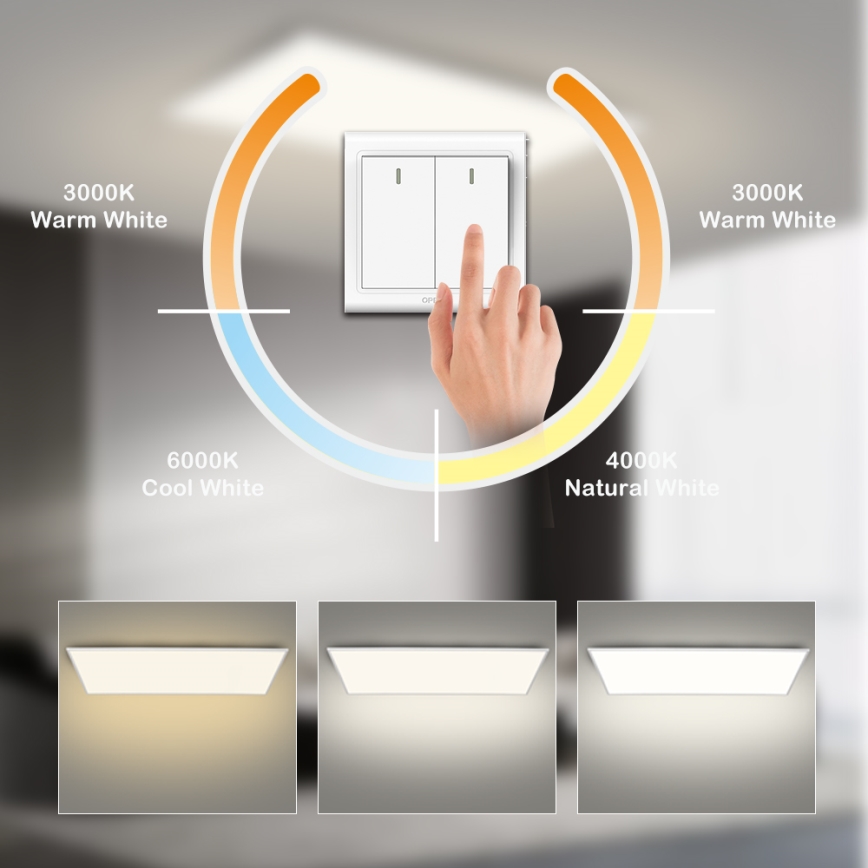 Brilagi - SLIMFRAME 80W LED Ceiling Panel 230V 120x60 cm 3000/4000/6000K White