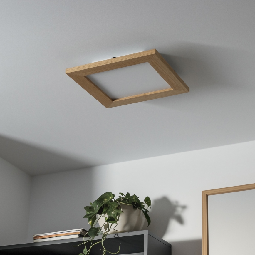 Brilagi - LED Ceiling light SLIMFRAME WOOD LED/25W/230V 34x34 cm brown