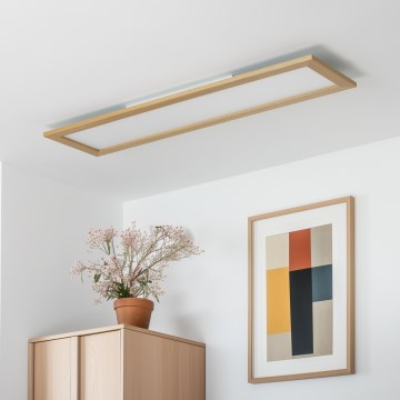 Brilagi - LED Ceiling light SLIMFRAME WOOD LED/58W/230V 124x34 cm brown