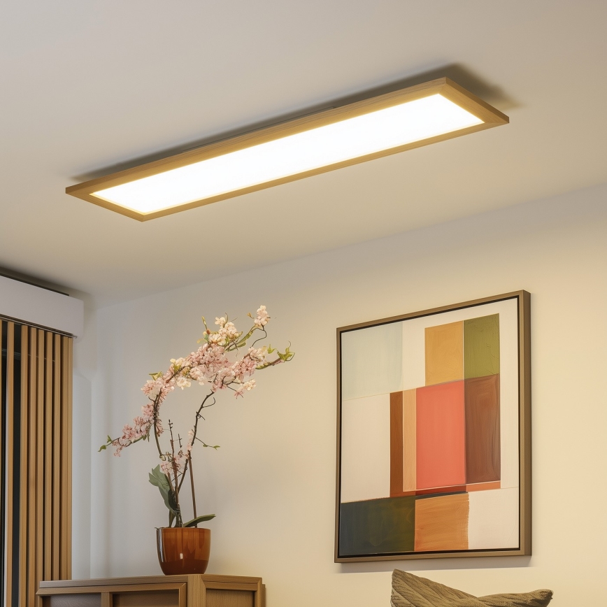 Brilagi - LED Ceiling light SLIMFRAME WOOD LED/58W/230V 124x34 cm brown