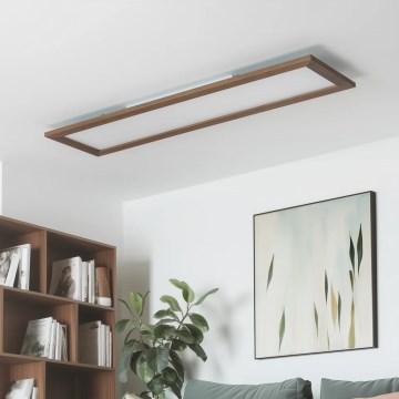 Brilagi - LED Ceiling light SLIMFRAME WOOD LED/58W/230V 124x34 cm dark brown