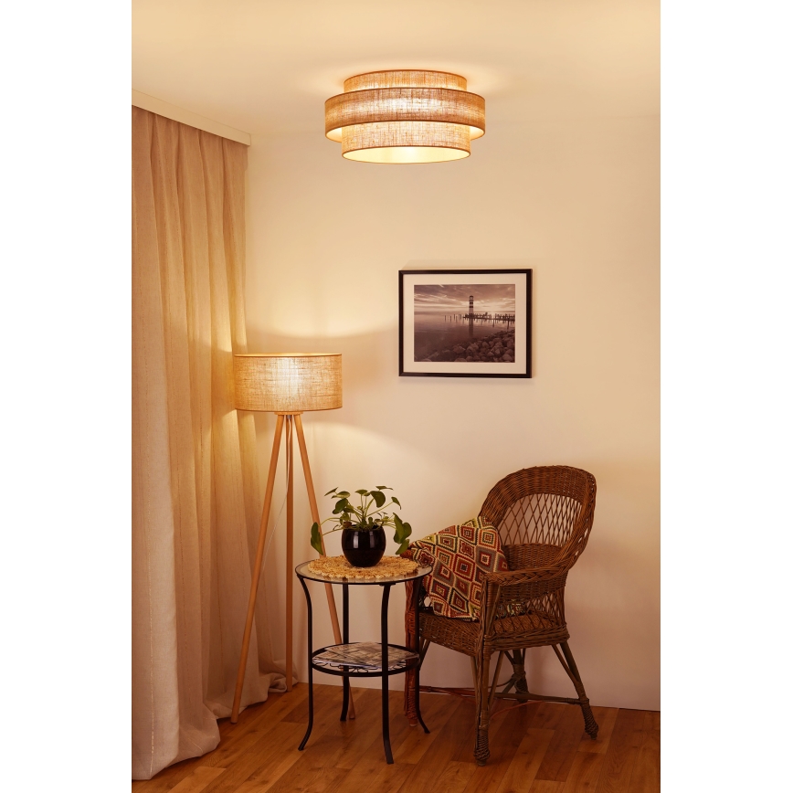 Brilagi - LED Ceiling light SPACE YUTE LED/12W/230V d. 50 cm 3000K/4000K/6400K beige