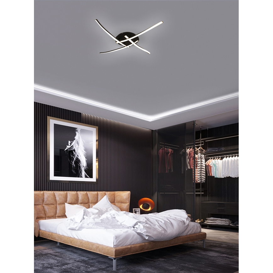 Brilagi - LED Ceiling light STRIPES LED/32W/230V black