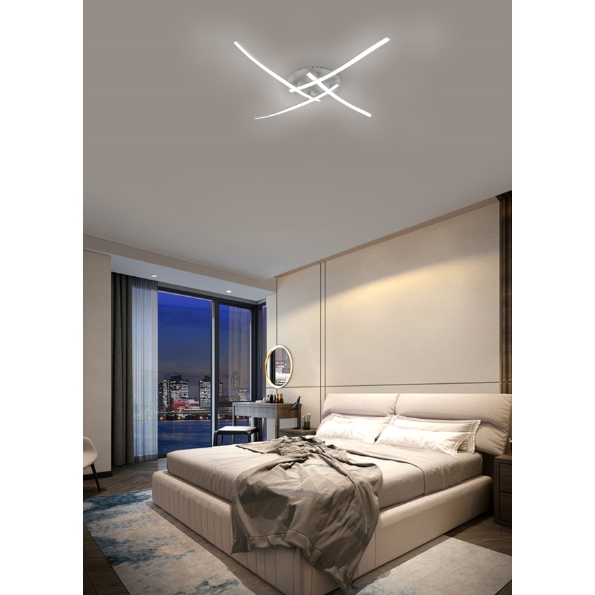 Brilagi - LED Ceiling light STRIPES LED/32W/230V silver