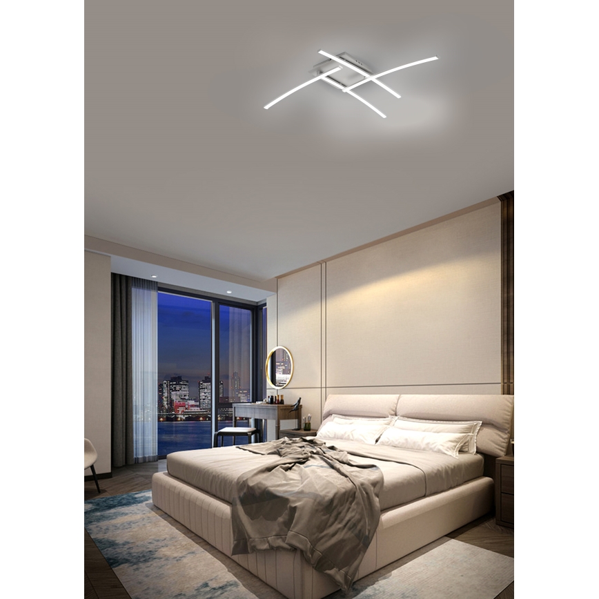Brilagi - LED Ceiling light STRIPES LED/32W/230V silver