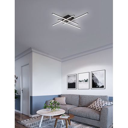 Brilagi - LED Ceiling light STRIPES LED/37W/230V black