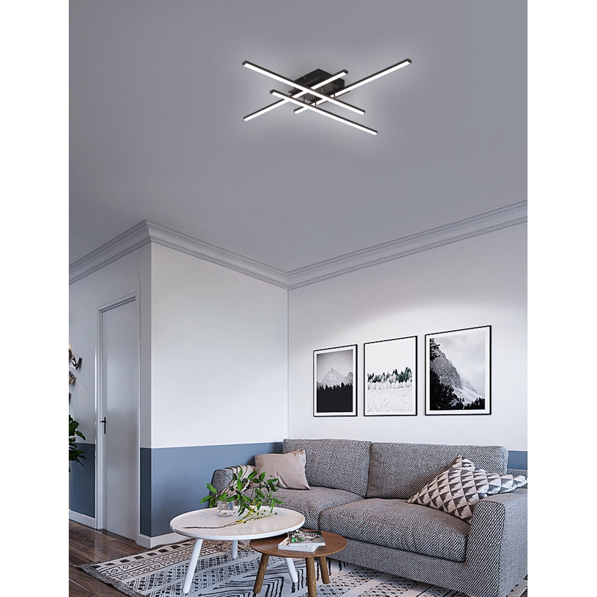 Brilagi - LED Ceiling light STRIPES LED/37W/230V black