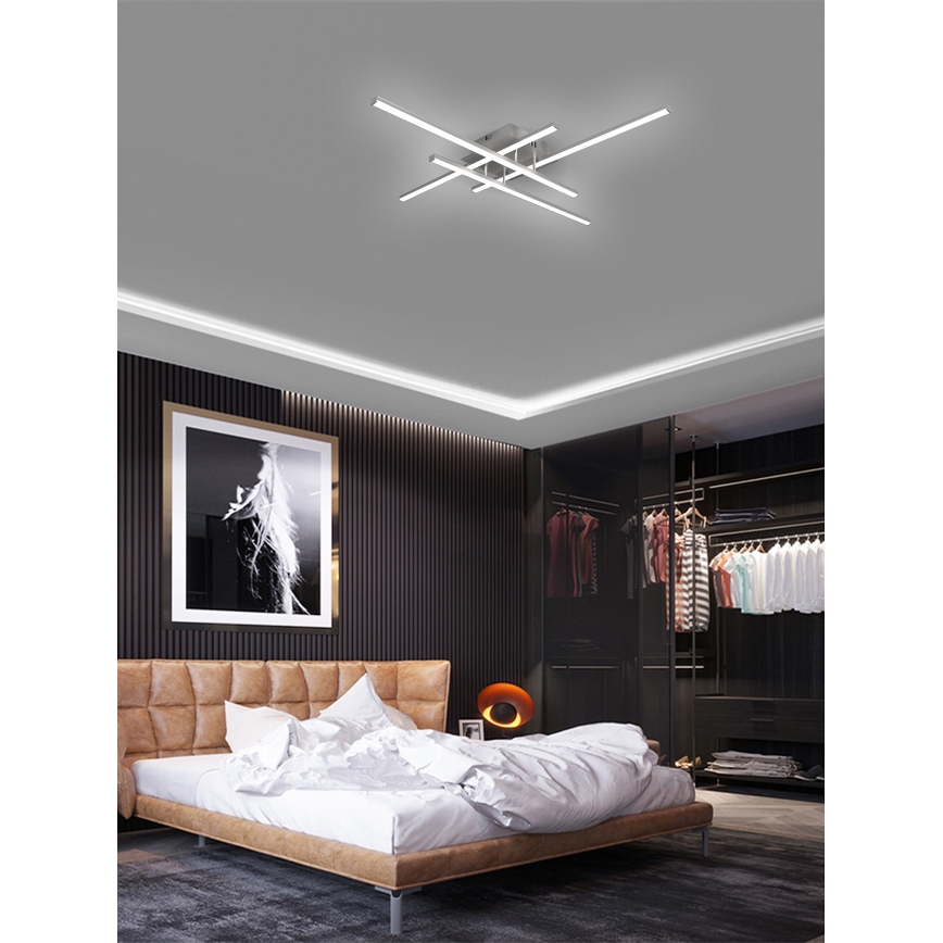 Brilagi - LED Ceiling light STRIPES LED/37W/230V silver
