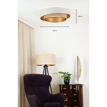Brilagi - LED Ceiling light VEGAS SHINE LED/24W/230V d. 60 cm beige/creamy