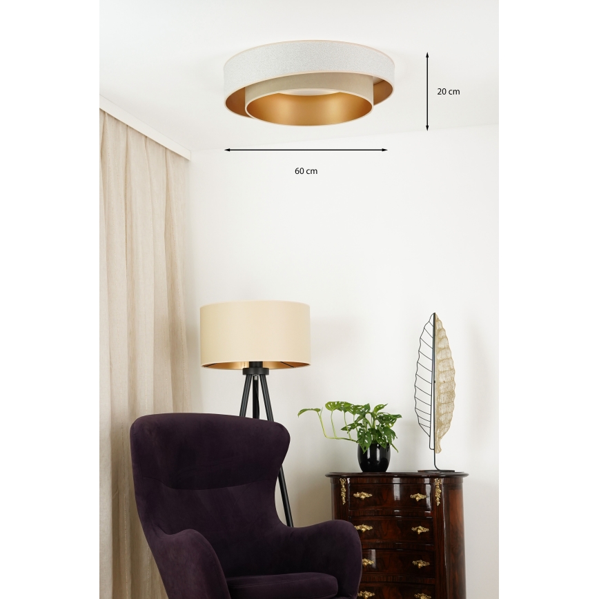 Brilagi - LED Ceiling light VEGAS SHINE LED/24W/230V d. 60 cm beige/creamy