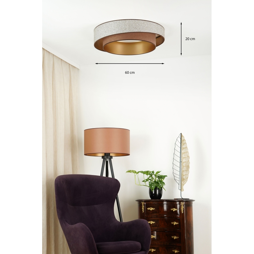 Brilagi - LED Ceiling light VEGAS SHINE LED/24W/230V d. 60 cm brown