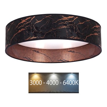 Brilagi - LED Ceiling light VELVET LED/12W/230V d. 30 cm 3000K/4000K/6400K black/copper