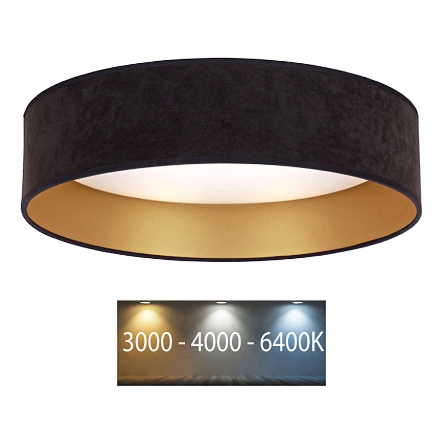 Brilagi - LED Ceiling light VELVET LED/12W/230V d. 30 cm 3000K/4000K/6400K black/gold