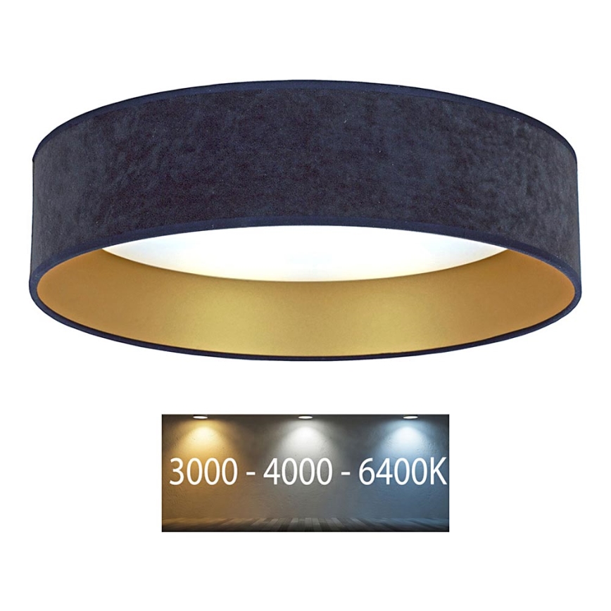 Brilagi - LED Ceiling light VELVET LED/12W/230V d. 30 cm 3000K/4000K/6400K blue/gold