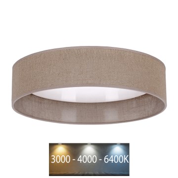 Brilagi - LED Ceiling light VELVET LED/12W/230V d. 30 cm 3000K/4000K/6400K brown