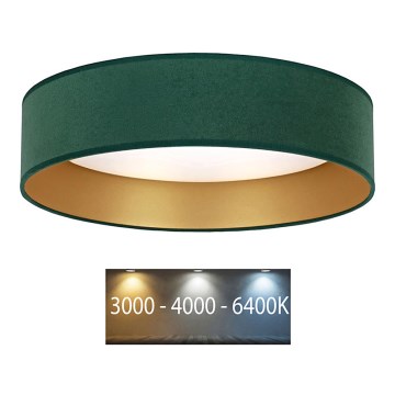 Brilagi - LED Ceiling light VELVET LED/12W/230V d. 30 cm 3000K/4000K/6400K green/gold