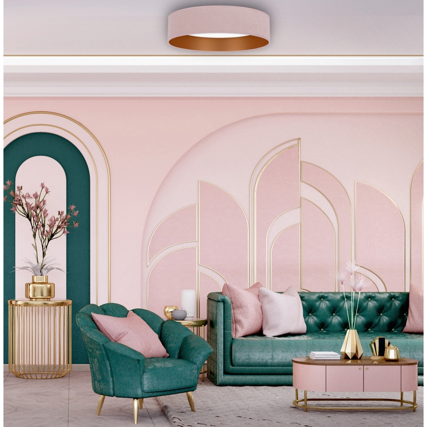 Brilagi - LED Ceiling light VELVET LED/12W/230V d. 30 cm 3000K/4000K/6400K pink/gold