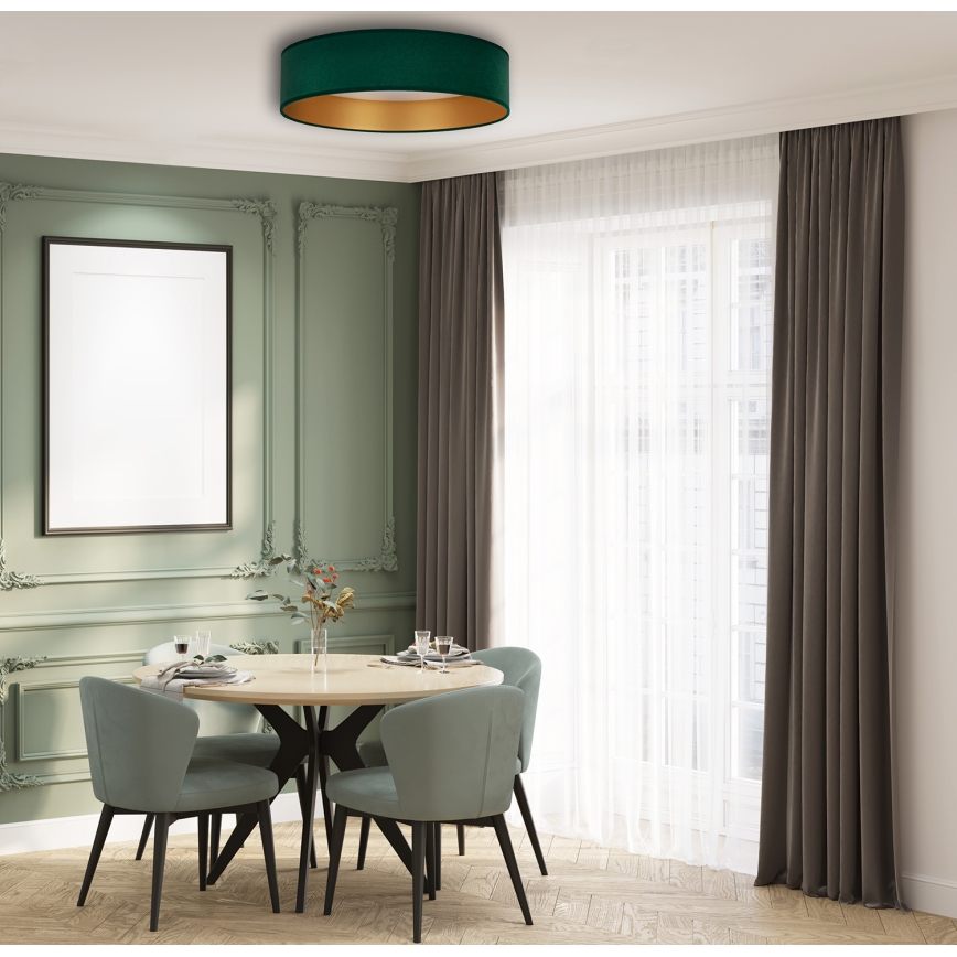 Brilagi - LED Ceiling light VELVET LED/12W/230V d. 30 cm 3000K/4000K/6400K green/gold