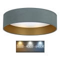 Brilagi - LED Ceiling light VELVET LED/12W/230V d. 30 cm 3000K/4000K/6400K mint/gold