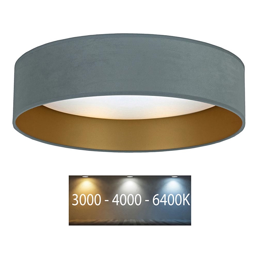 Brilagi - LED Ceiling light VELVET LED/12W/230V d. 30 cm 3000K/4000K/6400K mint/gold