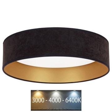 Brilagi - LED Ceiling light VELVET LED/24W/230V d. 40 cm 3000/4000/6400K black/gold