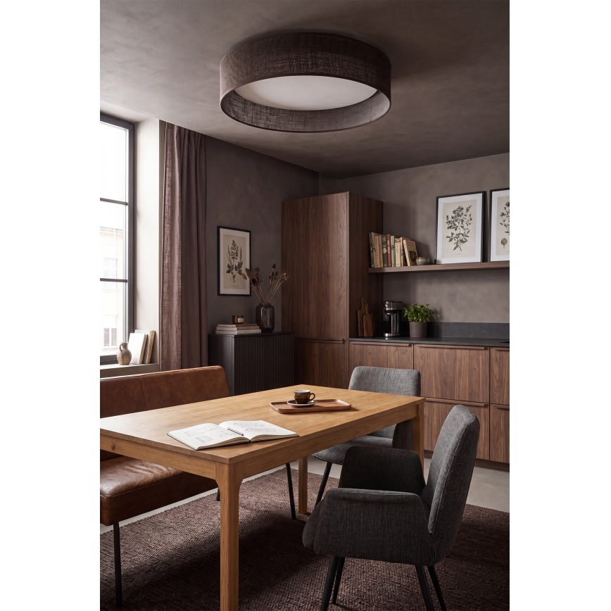 Brilagi - LED Ceiling Light VELVET SIMPLE 24W/230V 4000K Ø 45 cm brown