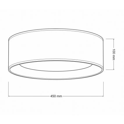 Brilagi - LED Ceiling Light VELVET SIMPLE 24W/230V 4000K Ø 45 cm brown