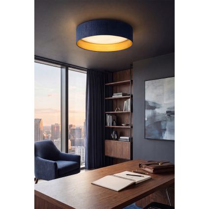 BRILAGI - VELVET SIMPLE LED Ceiling Light 36W/230V/3000K Ø 55 cm Blue/Gold