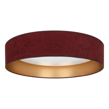 Brilagi - LED Ceiling Light VELVET SIMPLE LED/36W/230V 3000K Ø 55 cm burgundy/gold