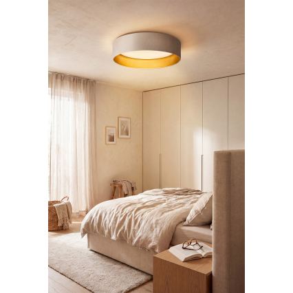 Brilagi - VELVET SIMPLE LED Ceiling Light 36W/230V, 3000K, Ø 55 cm, cream/gold