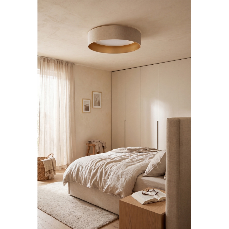Brilagi - VELVET SIMPLE LED Ceiling Light 36W/230V, 3000K, Ø 55 cm, cream/gold