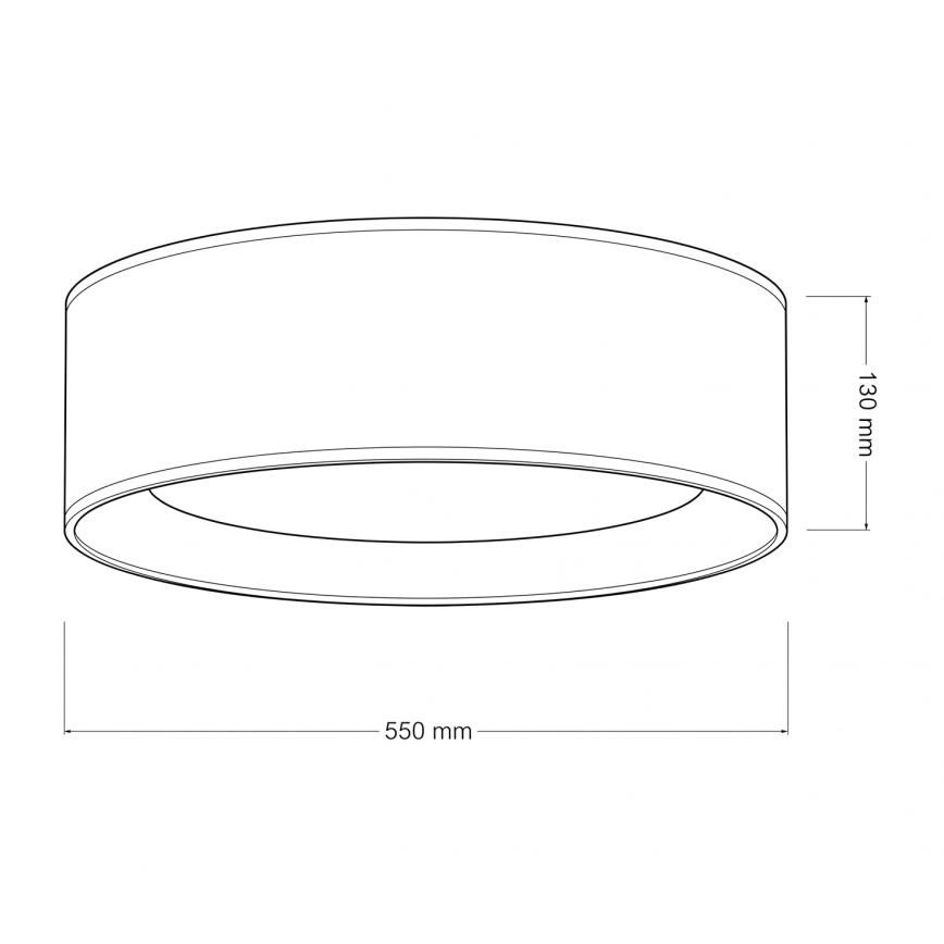 Brilagi - VELVET SIMPLE LED Ceiling Light 36W/230V, 3000K, Ø 55 cm, cream/gold