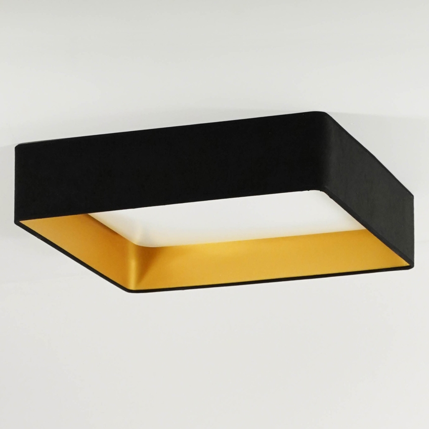 Brilagi - LED Ceiling light VELVET SQUARE LED/24W/230V black