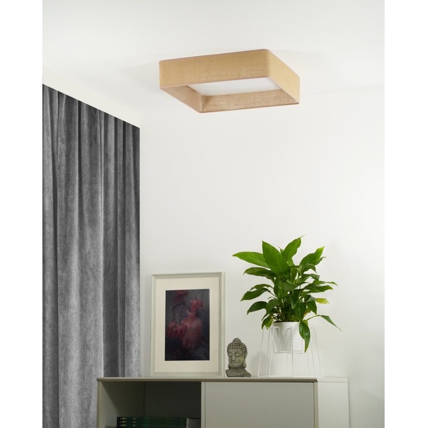 Brilagi - LED Ceiling light VELVET SQUARE LED/24W/230V brown