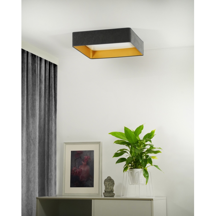 Brilagi - LED Ceiling light VELVET SQUARE LED/24W/230V grey