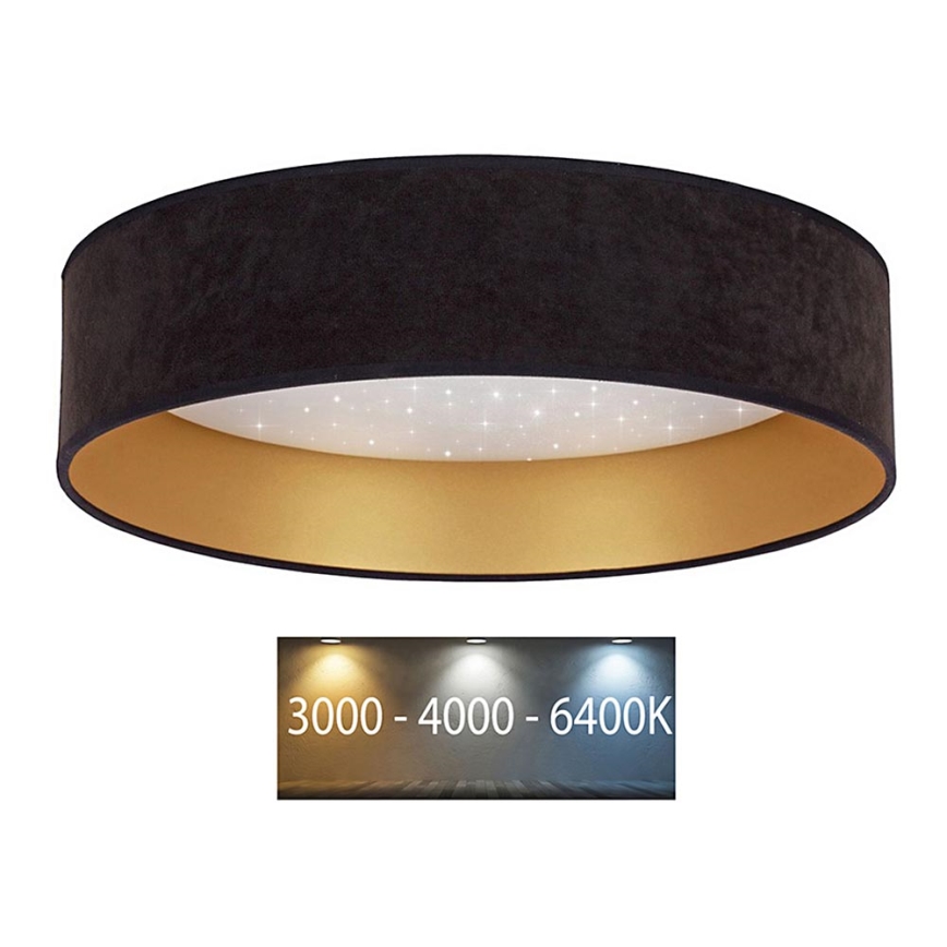 Brilagi - LED Ceiling light VELVET STAR LED/24W/230V d. 40 cm 3000K/4000K/6400K black/gold