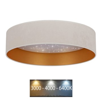 Brilagi - LED Ceiling light VELVET STAR LED/24W/230V d. 40 cm 3000K/4000K/6400K creamy/gold