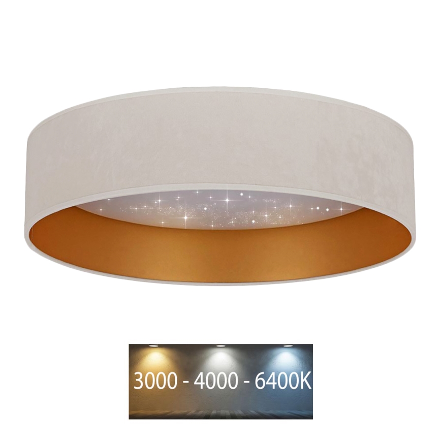 Brilagi - LED Ceiling light VELVET STAR LED/24W/230V d. 40 cm 3000K/4000K/6400K creamy/gold