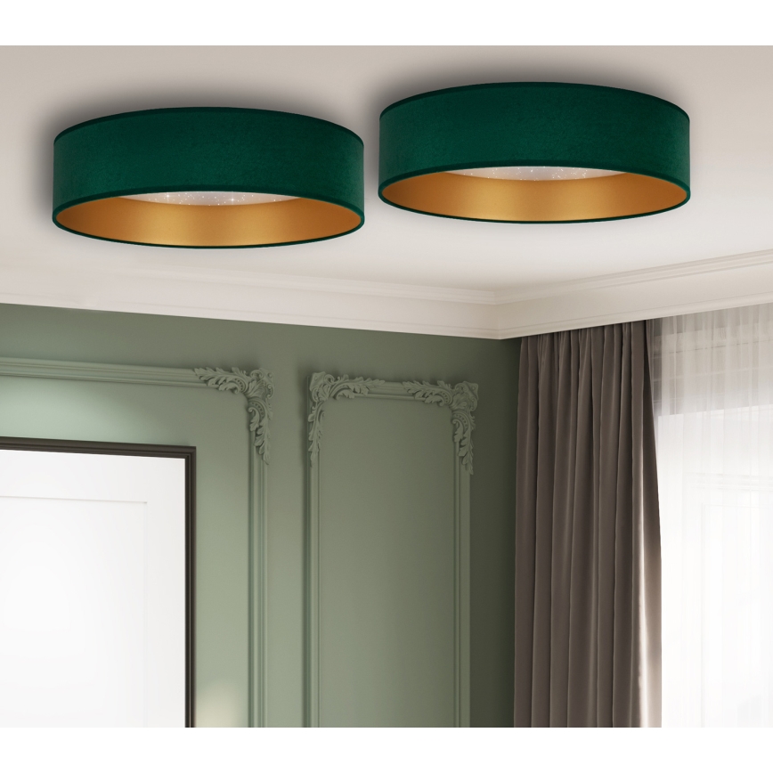 Brilagi - LED Ceiling light VELVET STAR LED/24W/230V d. 40 cm 3000K/4000K/6400K green/gold
