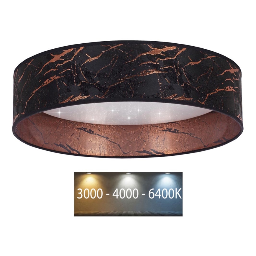 Brilagi - LED Ceiling light VELVET STAR LED/36W/230V d. 55 cm 3000K/4000K/6400K black/copper