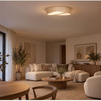 BRILAGI - LED ceiling light VELVET TWIST LED/24W/230V 4000K Ø 55 cm beige
