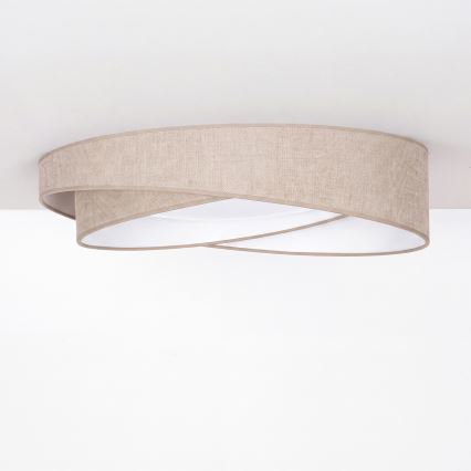BRILAGI - LED ceiling light VELVET TWIST LED/24W/230V 4000K Ø 55 cm beige