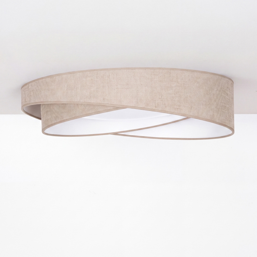 BRILAGI - LED ceiling light VELVET TWIST LED/24W/230V 4000K Ø 55 cm beige