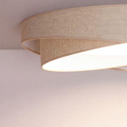 BRILAGI - LED ceiling light VELVET TWIST LED/24W/230V 4000K Ø 55 cm beige
