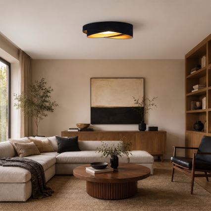 BRILAGI - LED Ceiling Light VELVET TWIST LED/24W/230V 4000K Ø 55 cm blue/gold