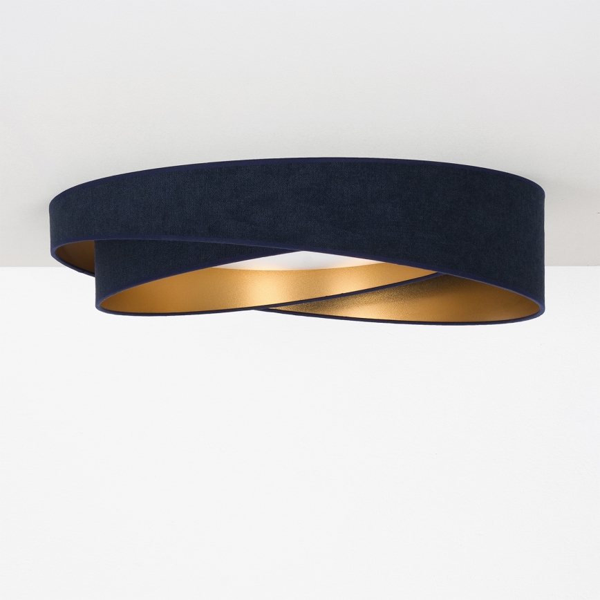 BRILAGI - LED Ceiling Light VELVET TWIST LED/24W/230V 4000K Ø 55 cm blue/gold