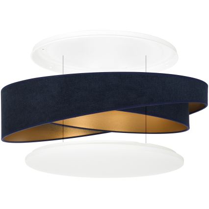 BRILAGI - LED Ceiling Light VELVET TWIST LED/24W/230V 4000K Ø 55 cm blue/gold