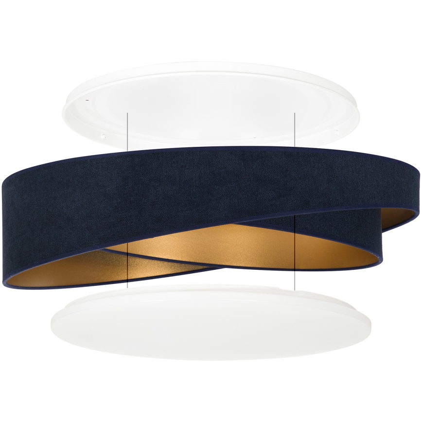 BRILAGI - LED Ceiling Light VELVET TWIST LED/24W/230V 4000K Ø 55 cm blue/gold